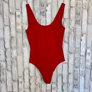 Red thong body suit - Aritzia wilfred Free